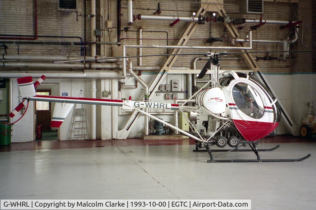 G-WHRL, 1990 Schweizer 269C-300 C/N S-1453, Schweizer 300C (269C) at Cranfield Airport in 1993.