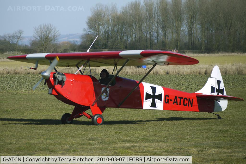 G-ATCN, 1965 Luton LA-4A Minor C/N PAL 1118, 1965 Peacock Dg LUTON LA4A MINOR - One of the many aircraft at Breighton on a fine Spring morning
