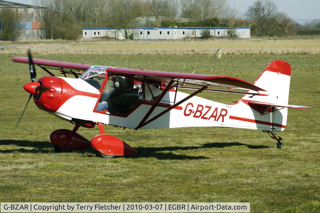 G-BZAR, 1996 Denney Kitfox 4-1200 Speedster C/N PFA 172B-12529, DENNEY KITFOX 4-1200 SPEEDSTER - One of the many aircraft at Breighton on a fine Spring morning