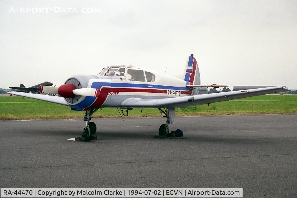 RA-44470, Yakovlev Yak-18T C/N 18-33, Yakovlev Yak-18T. At RAF Brize Norton's Photocall 94.