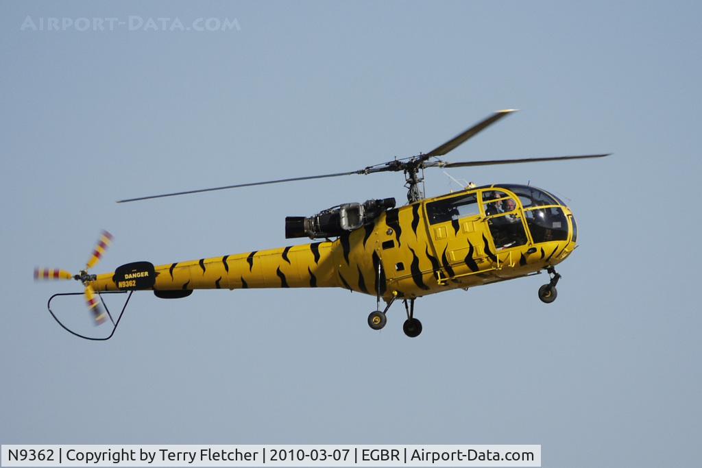 N9362, 1970 Aerospatiale SA-316B Alouette III C/N 1739, SA316B Alouette III - One of the many aircraft at Breighton on a fine Spring morning