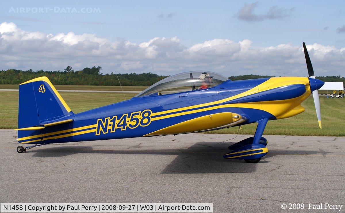 N1458, 1998 Vans RV-4 TD C/N 1621, Taxiing in, very eye-catching!