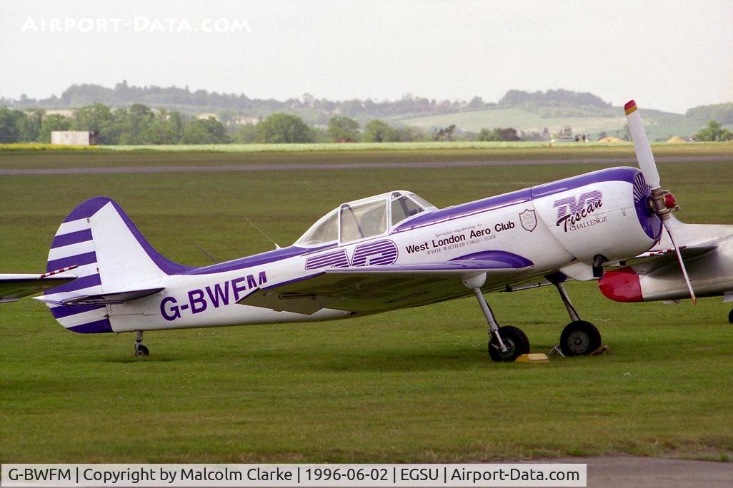 G-BWFM, 1978 Yakovlev Yak-50 C/N 781208, Yakovlev Yak-50. At Duxford's Classic Jet & Fighter Display in 1996