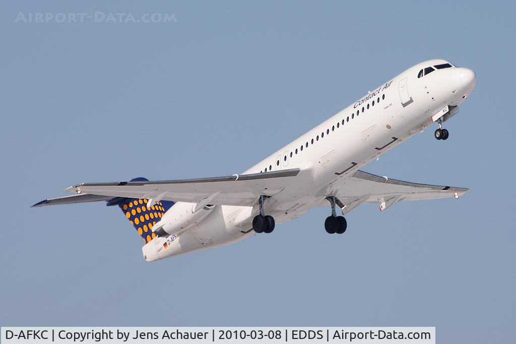D-AFKC, 1996 Fokker 100 (F-28-0100) C/N 11496, Lufthansa (Contact Air) - Fokker 100 - Reg. D-AFKC