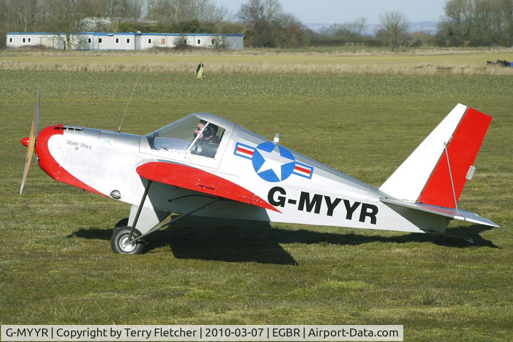 G-MYYR, 1996 Team Mini-Max 91 C/N PFA 186-12724, 1996 Palmer P TEAM MINIMAX 91,  - One of the many aircraft at Breighton on a fine Spring morning