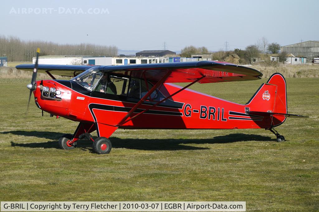 G-BRIL, 1941 Piper J-5A Cub Cruiser C/N 5-572, 1941 Piper PIPER J5A - One of the many aircraft at Breighton on a fine Spring morning