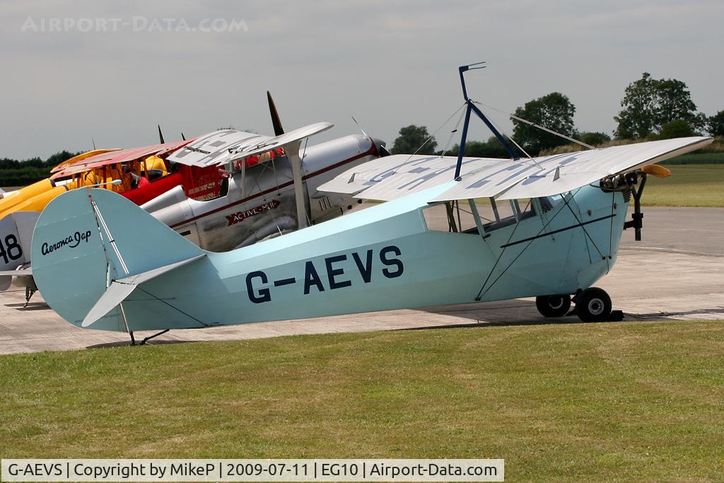 G-AEVS, 1937 Aeronca 100 C/N AB114, Sadly not flying today but still great to see.