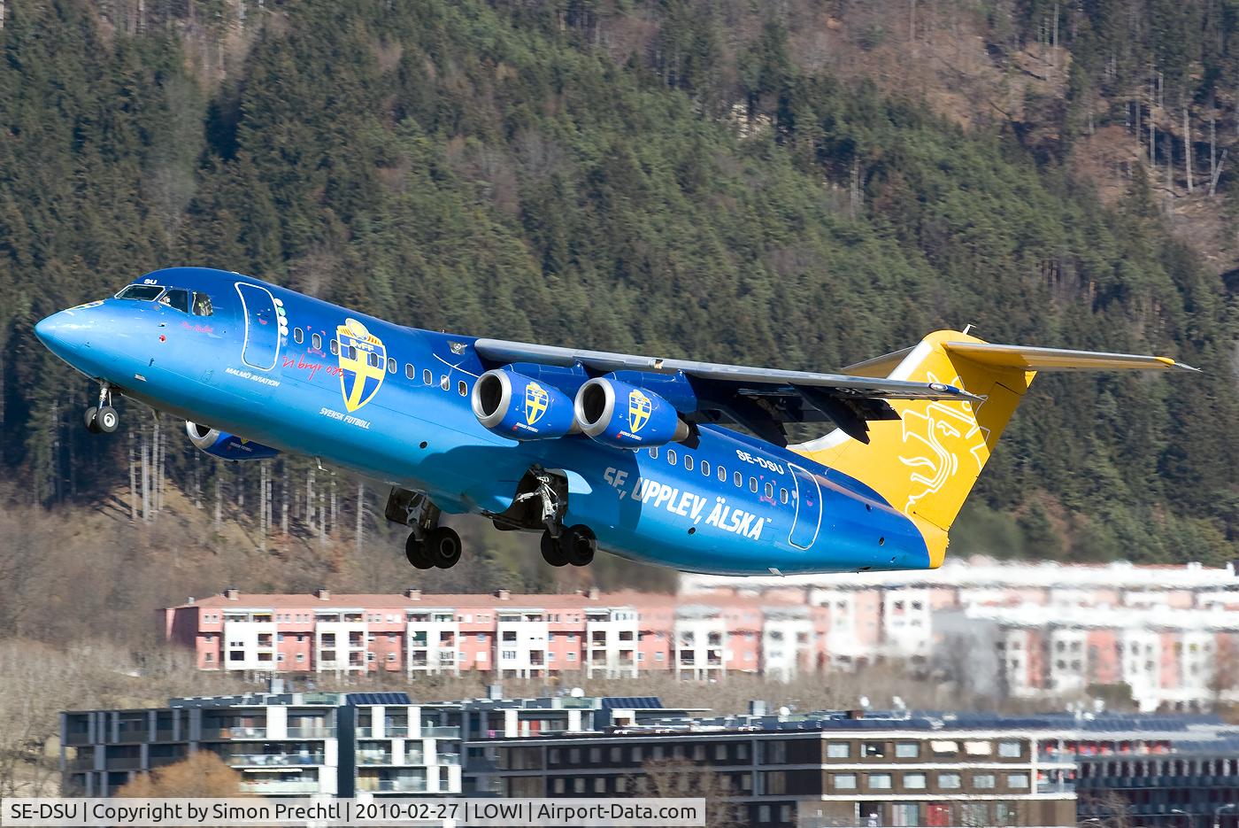 SE-DSU, 1994 British Aerospace Avro 146-RJ100 C/N E3248, SE-DSU @ Innsbruck Airport