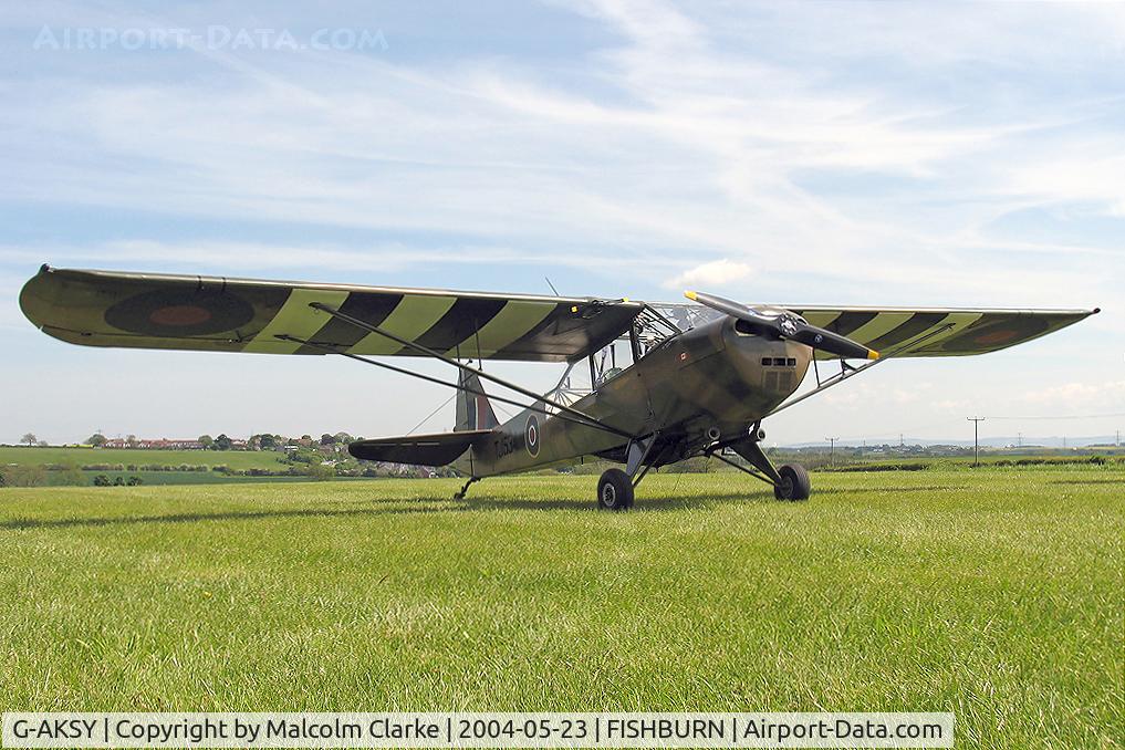 G-AKSY, 1944 Taylorcraft J Auster 5 C/N 1567, Taylorcraft J Auster Mk5 at Fishburn Airfield in 2004.