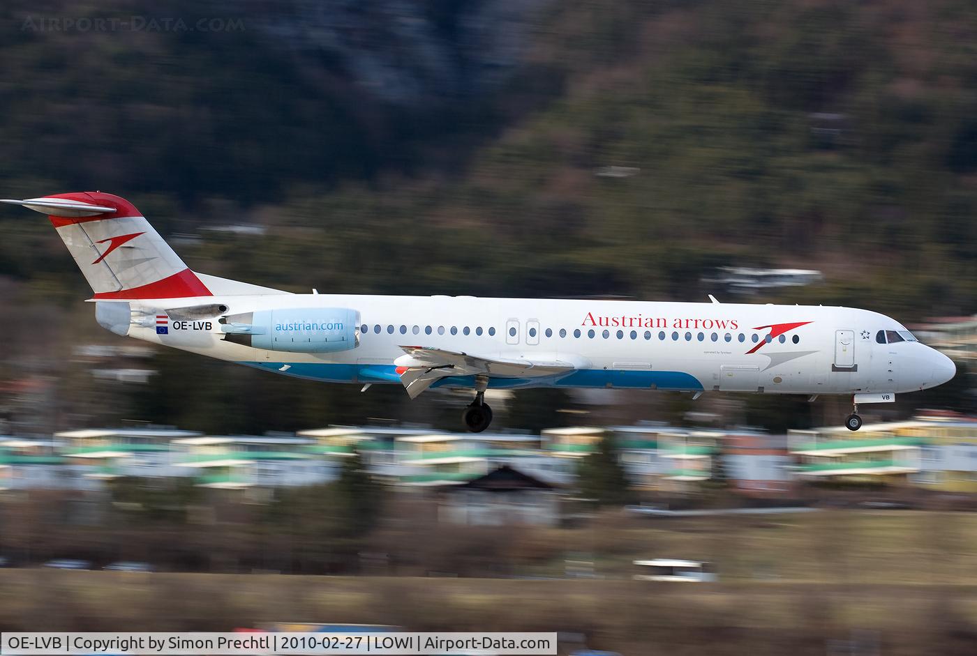 OE-LVB, 1994 Fokker 100 (F-28-0100) C/N 11502, OE-LVB @ Innsbruck Airport