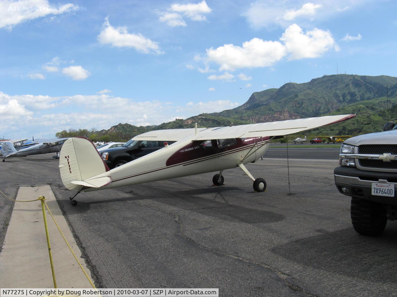 N77275, 1946 Cessna 140 C/N 11488, 1946 Cessna 140, Continental C85 85 Hp