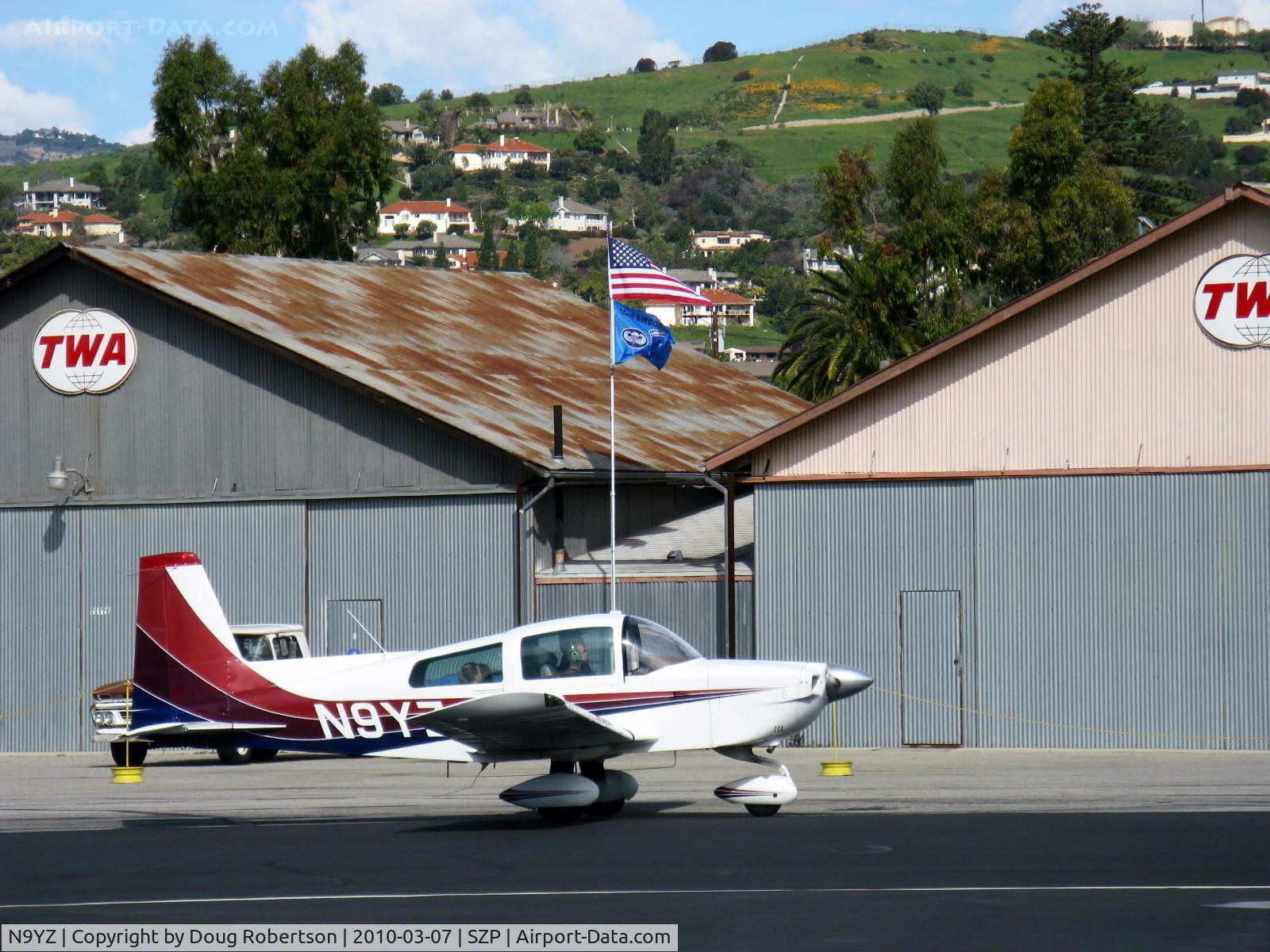 N9YZ, 1975 Grumman American AA-5A Cheetah C/N AA5-0822, 1975 Grumman American AA-5 CHEETAH, Lycoming O-320 150 Hp, Young Eagles Flight, taxi