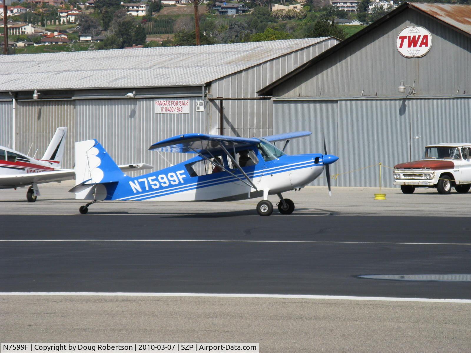N7599F, 1970 Champion 7ECA Citabria C/N 745-70, 1970 Champion 7ECA CITABRIA, Lycoming O-235 115 Hp, Young Eagle Flight, taxi