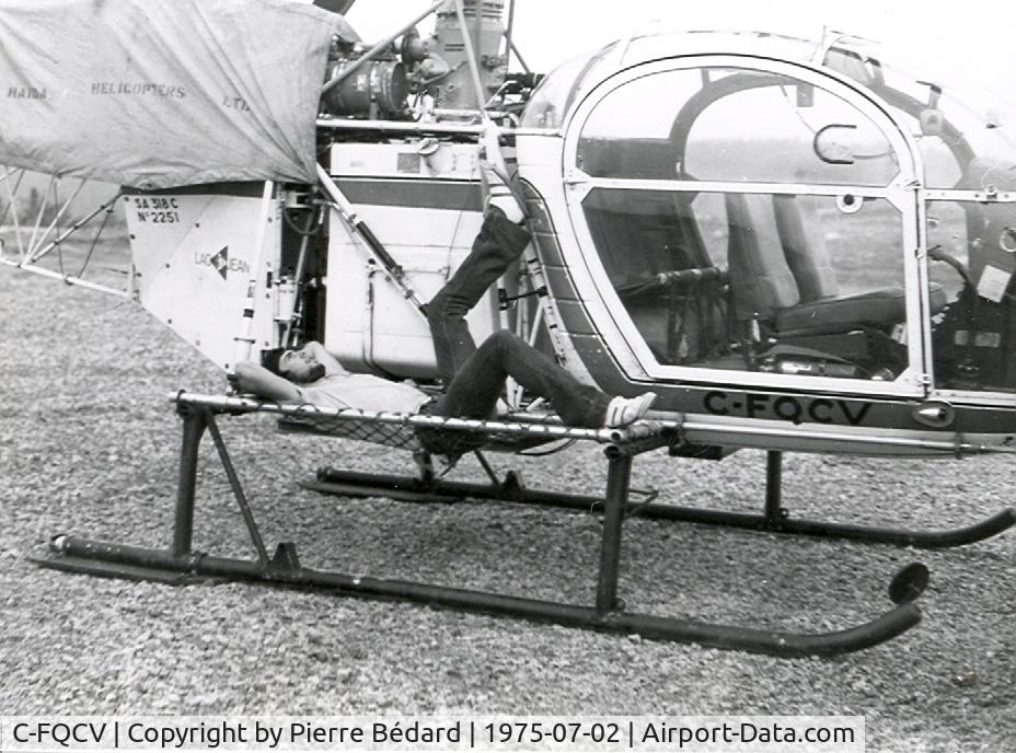 C-FQCV, 1971 Sud Aviation SA-318C Alouette II Astazou C/N 2251, Taken in James Bay, Quebec, summer 1975