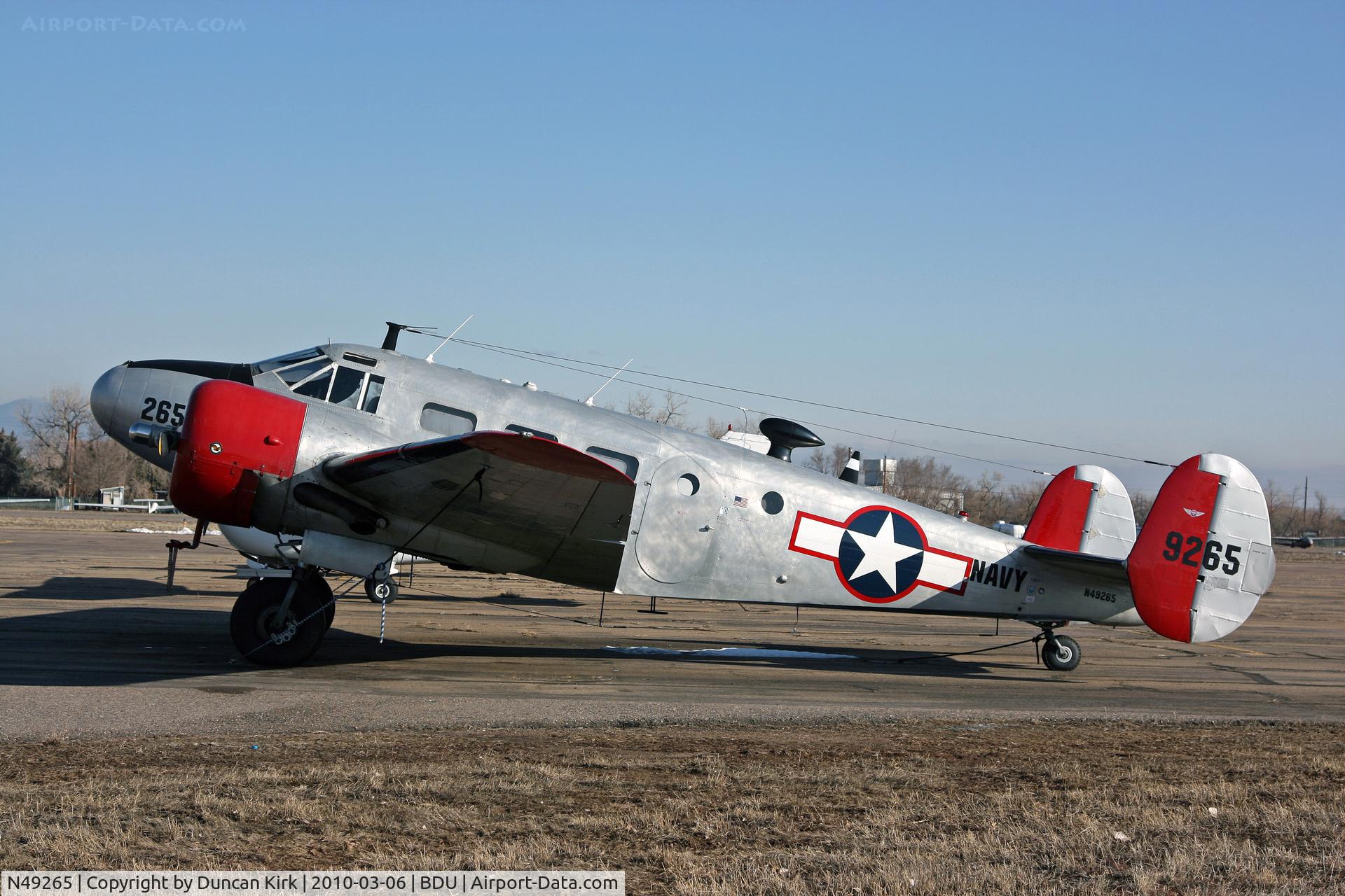N49265, 1943 Beech UC-45J Expeditor C/N 39265, Shot at the crack of dawn