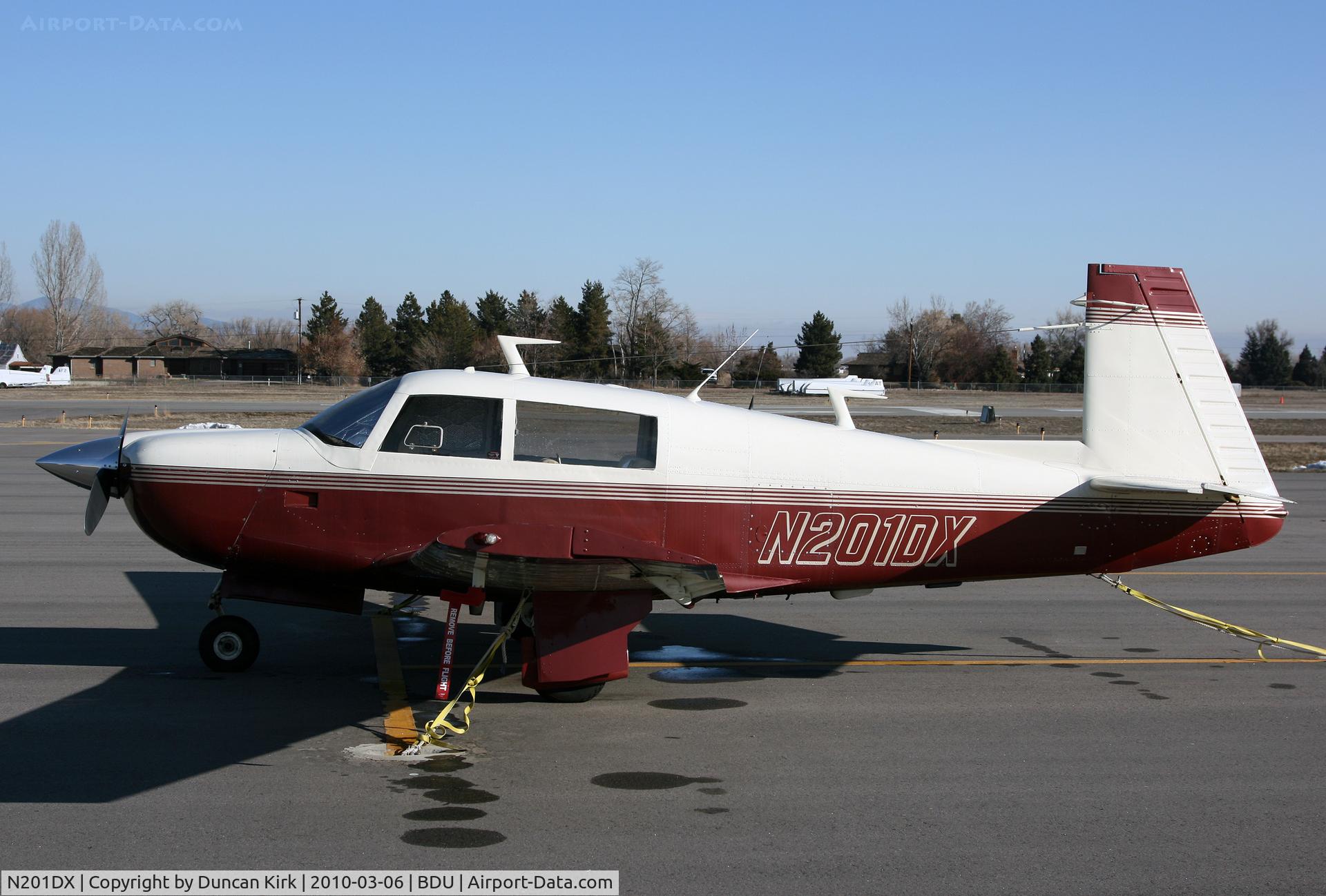 N201DX, 1976 Mooney M20J 201 C/N 24-0027, Early morning shot at Boulder