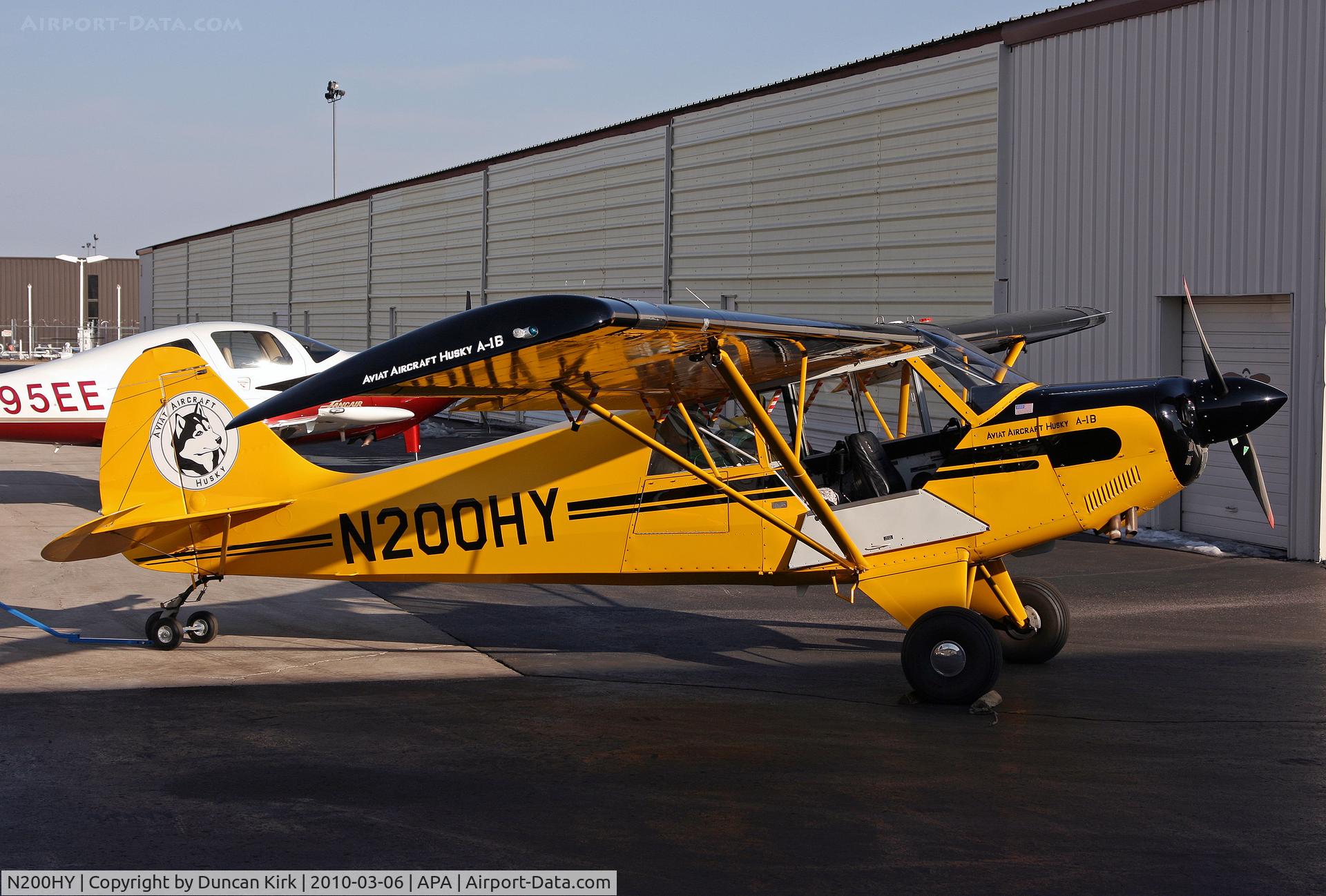 N200HY, 2005 Aviat A-1B Husky C/N 2308, Shadows begin to consume this Husky