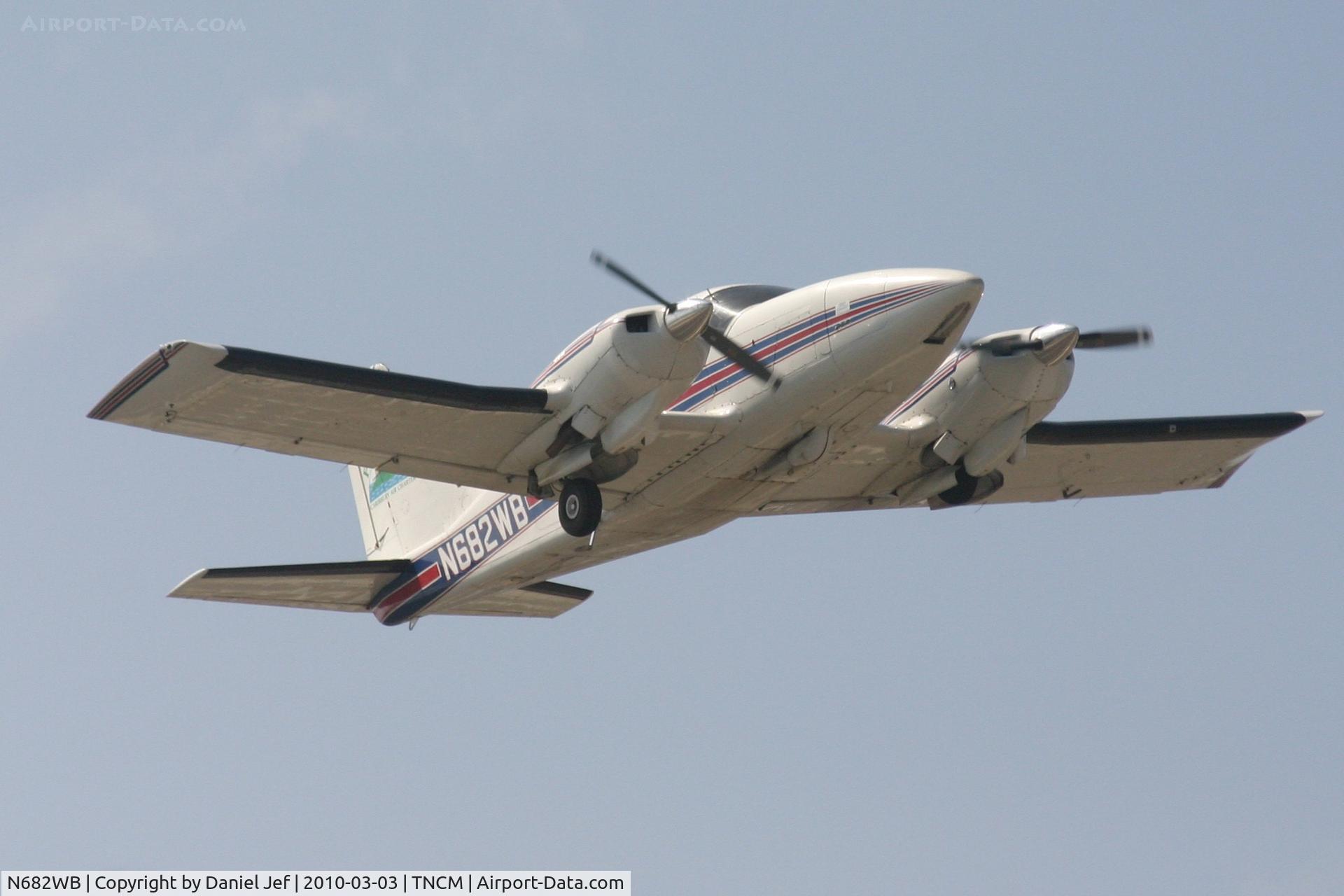 N682WB, 1975 Piper PA-23-250 C/N 27-7554131, N682WB departing TNCM