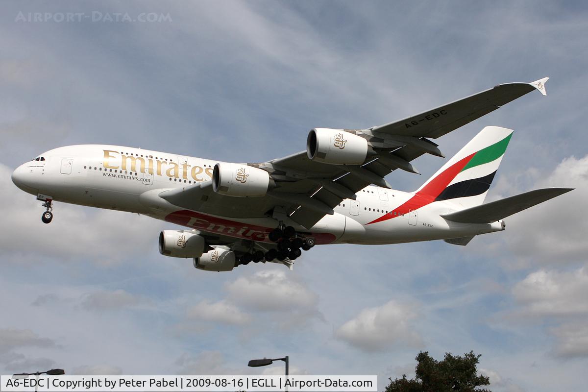 A6-EDC, 2008 Airbus A380-861 C/N 016, LHR