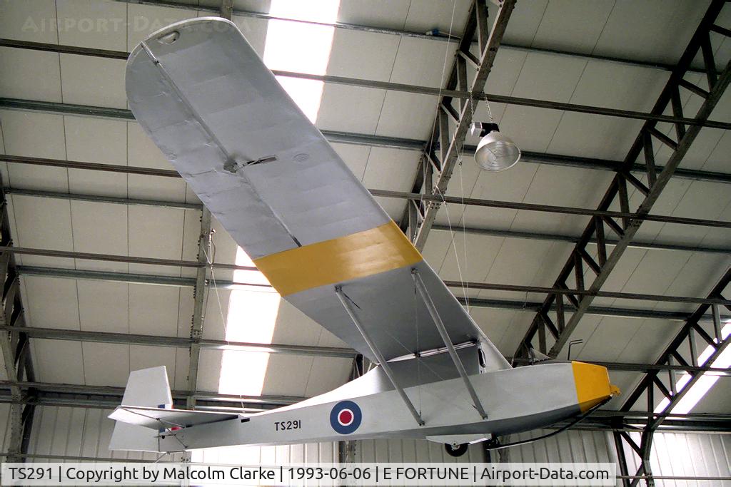 TS291, Slingsby T-7 Cadet TX.1 C/N BGA852, Slingsby T-7 Cadet TX1. At the Museum of Flight, East Fortune in 1993.