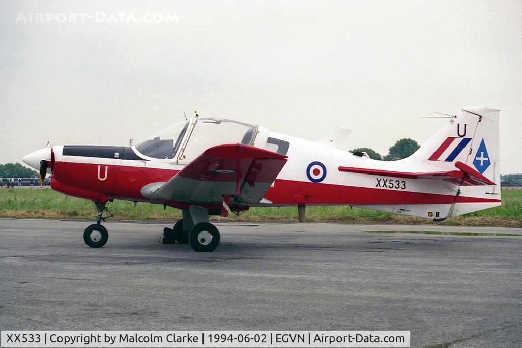 XX533, 1982 Scottish Aviation Bulldog T.1 C/N BH120/219, Scottish Aviation Bulldog T1 at RAF Brize Norton's Photocall in 1994.