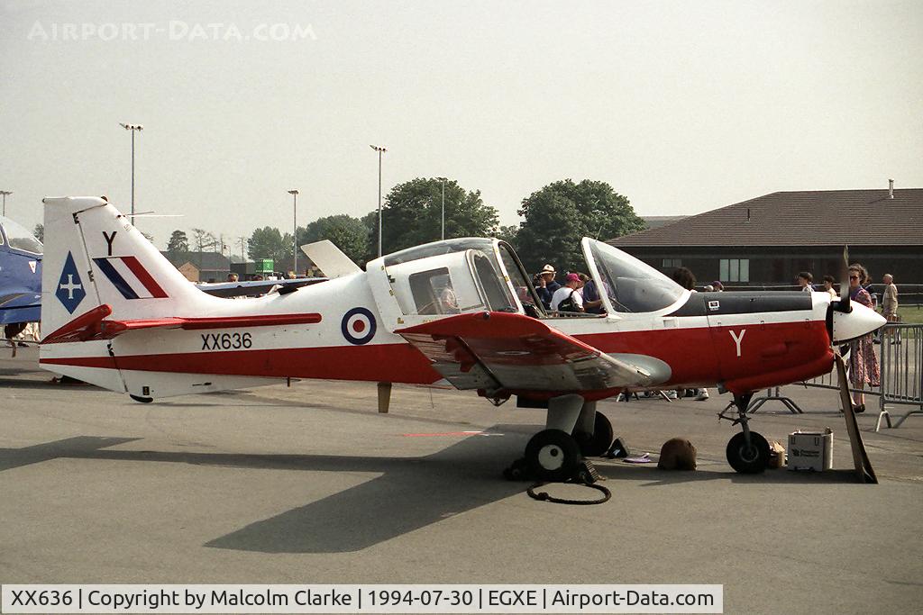 XX636, 1974 Scottish Aviation Bulldog T.1 C/N BH.120/306, Scottish Aviation Bulldog T1 at RAF Leeming's Air Fair 94.