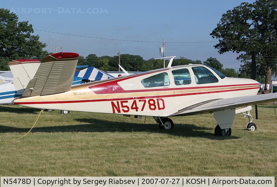 N5478D, 1957 Beech H35 Bonanza C/N D-4985, EAA AirVenture 2007