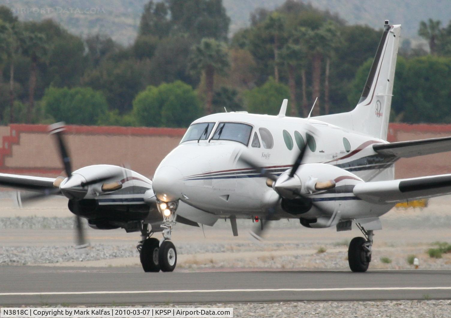 N3818C, 1976 Beech E-90 King Air C/N LW-196, MAGNUM EQUIPMENT LEASING INC Beechcraft King Air 90 departing 13L KPSP for KHND..