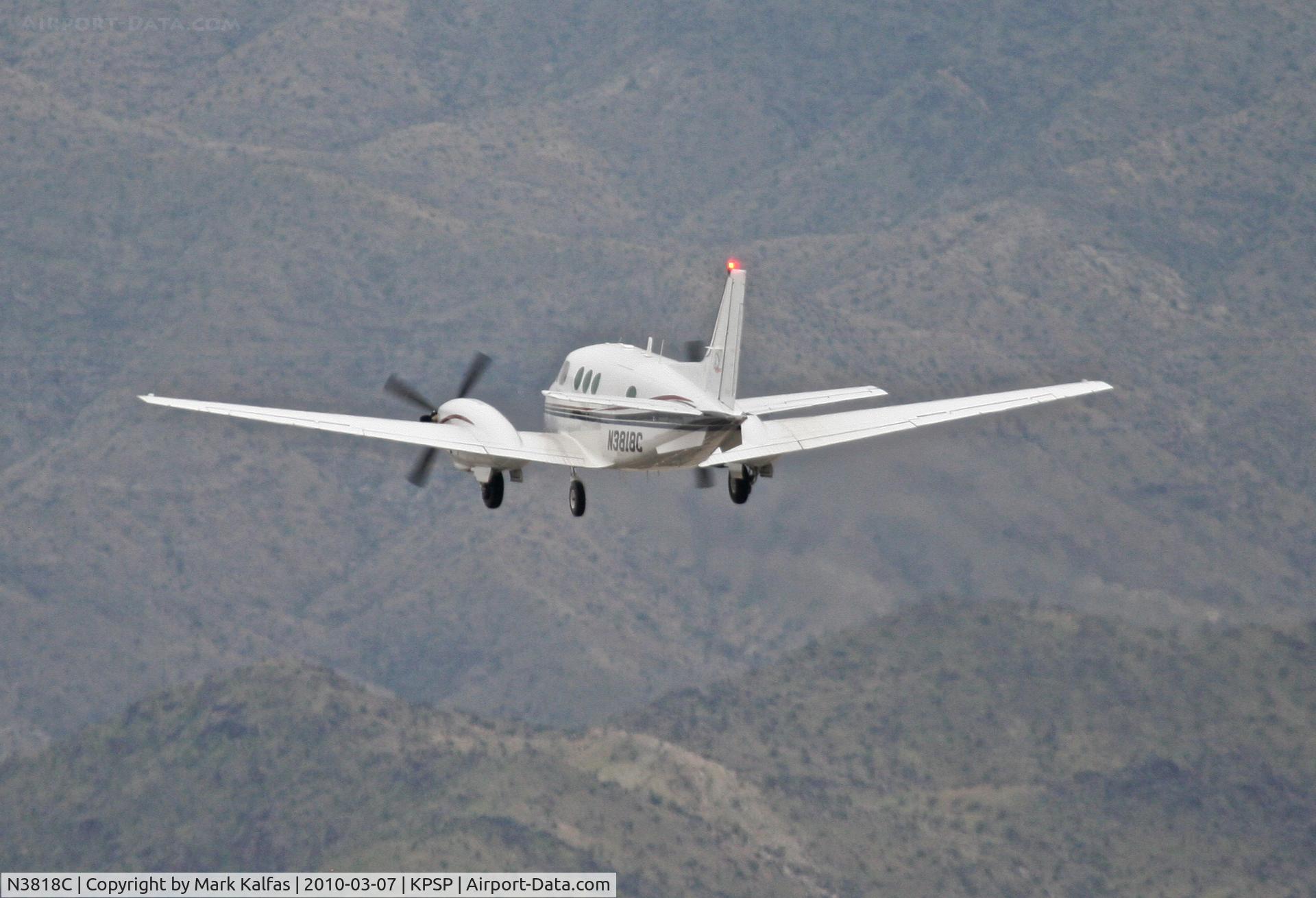 N3818C, 1976 Beech E-90 King Air C/N LW-196, MAGNUM EQUIPMENT LEASING INC Beechcraft King Air 90 departing 13L KPSP for KHND..