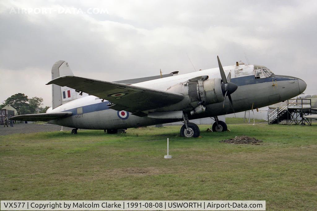 VX577, 1950 Vickers 659 Valetta C.2 C/N 429, Vickers 659 Valetta C2 at The North East Aircraft Museum, Usworth in 1991. The military version of the Viking. This particular airframe was one of only 3 remaining in the world and sadly was destroyed as a result of an arson attack in January 1997.