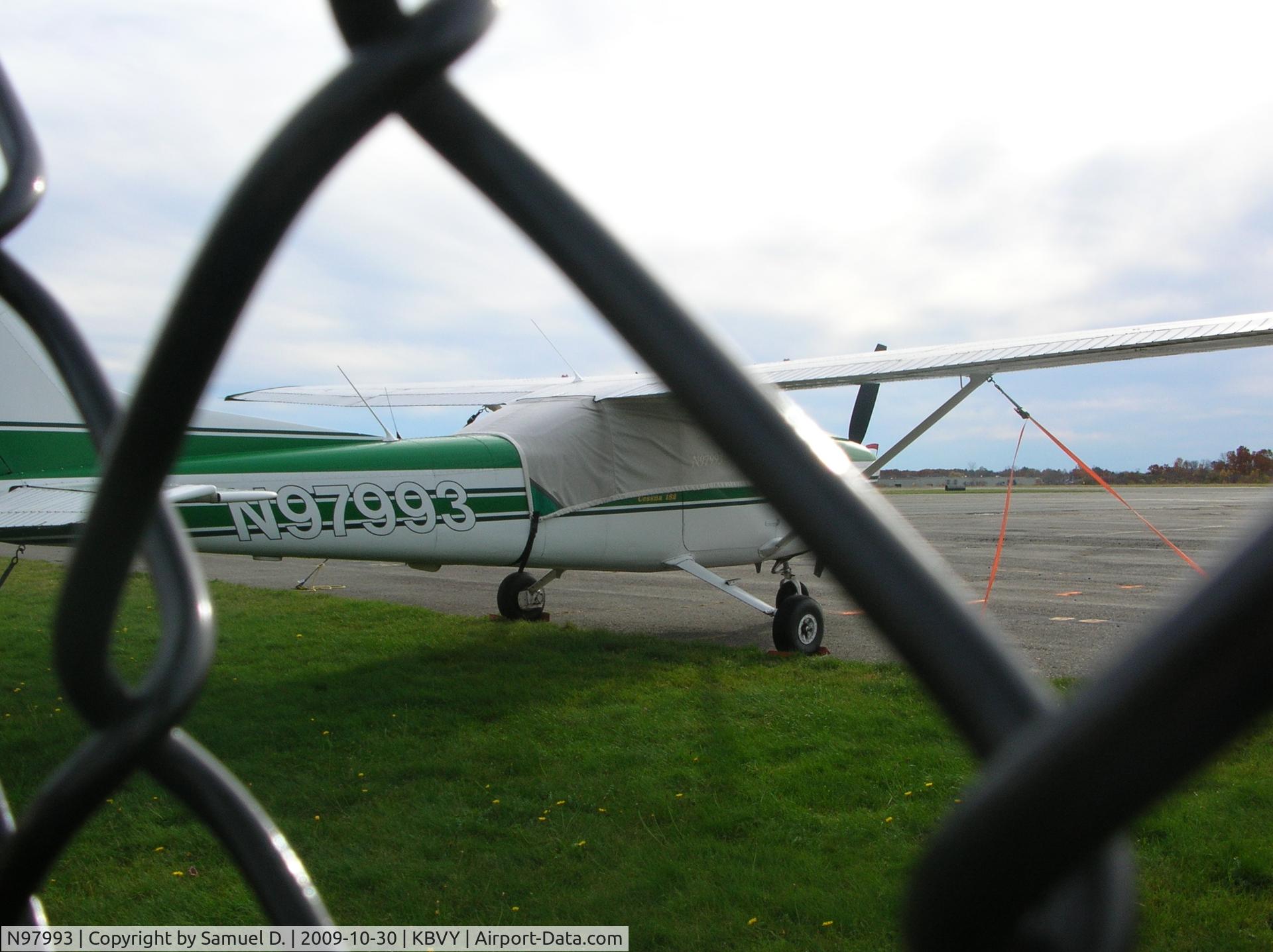 N97993, 1979 Cessna 182Q Skylane C/N 18267272, N97993 on the eaast ramp of Beverly.