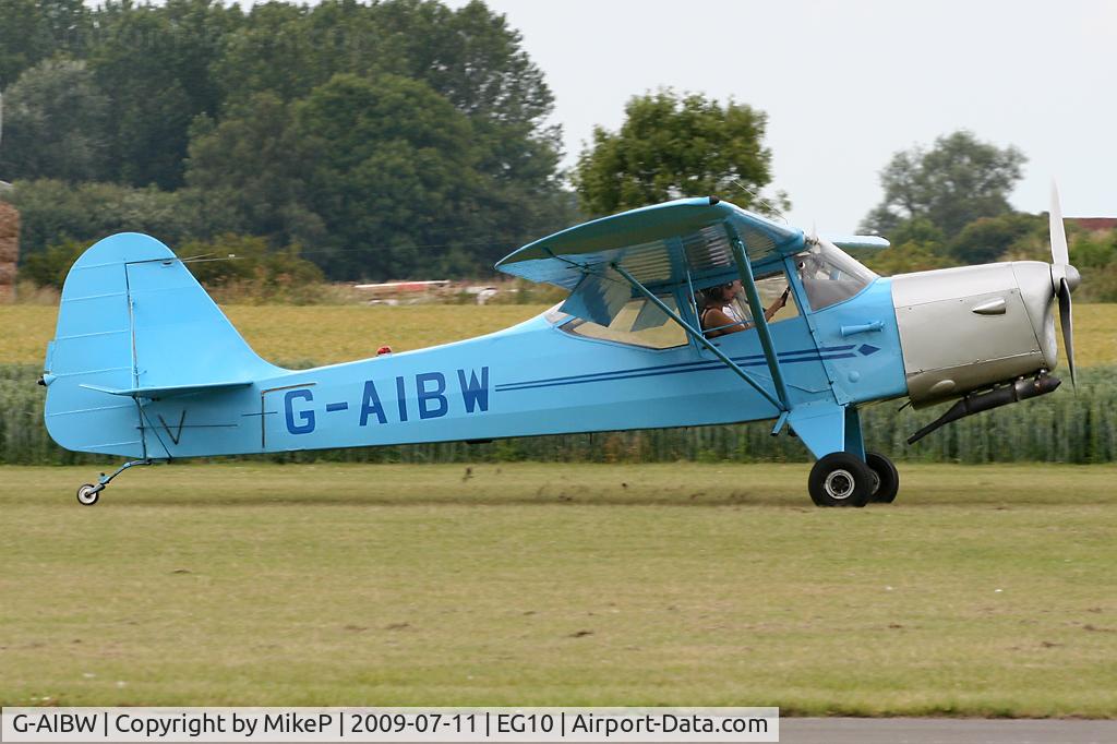 G-AIBW, 1946 Auster J-1N Alpha C/N 2158, Arriving back on Runway 11 at Breighton.