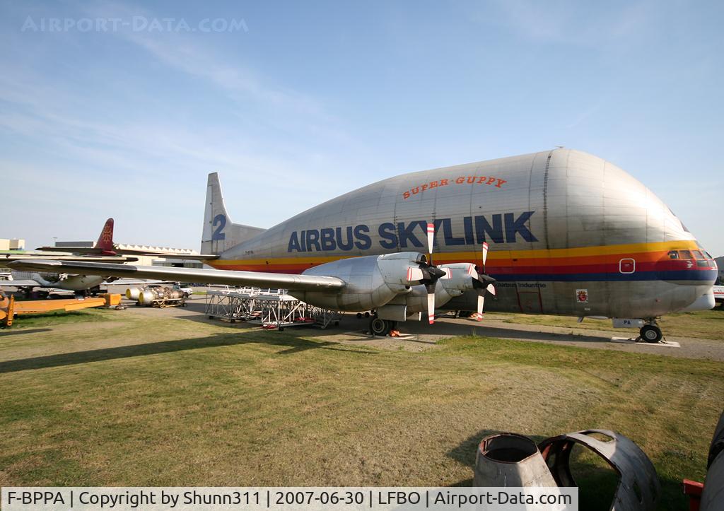 F-BPPA, 1969 Aero Spacelines 377SGT Super Guppy Turbine C/N 0002, Preserved in Old Wings Association...