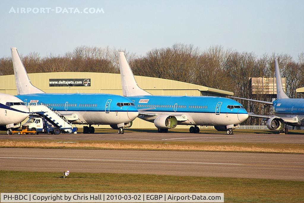 PH-BDC, 1986 Boeing 737-306 C/N 23539, with PH-BDA and PH-BDD waiting to be scrapped by ASI at Kemble