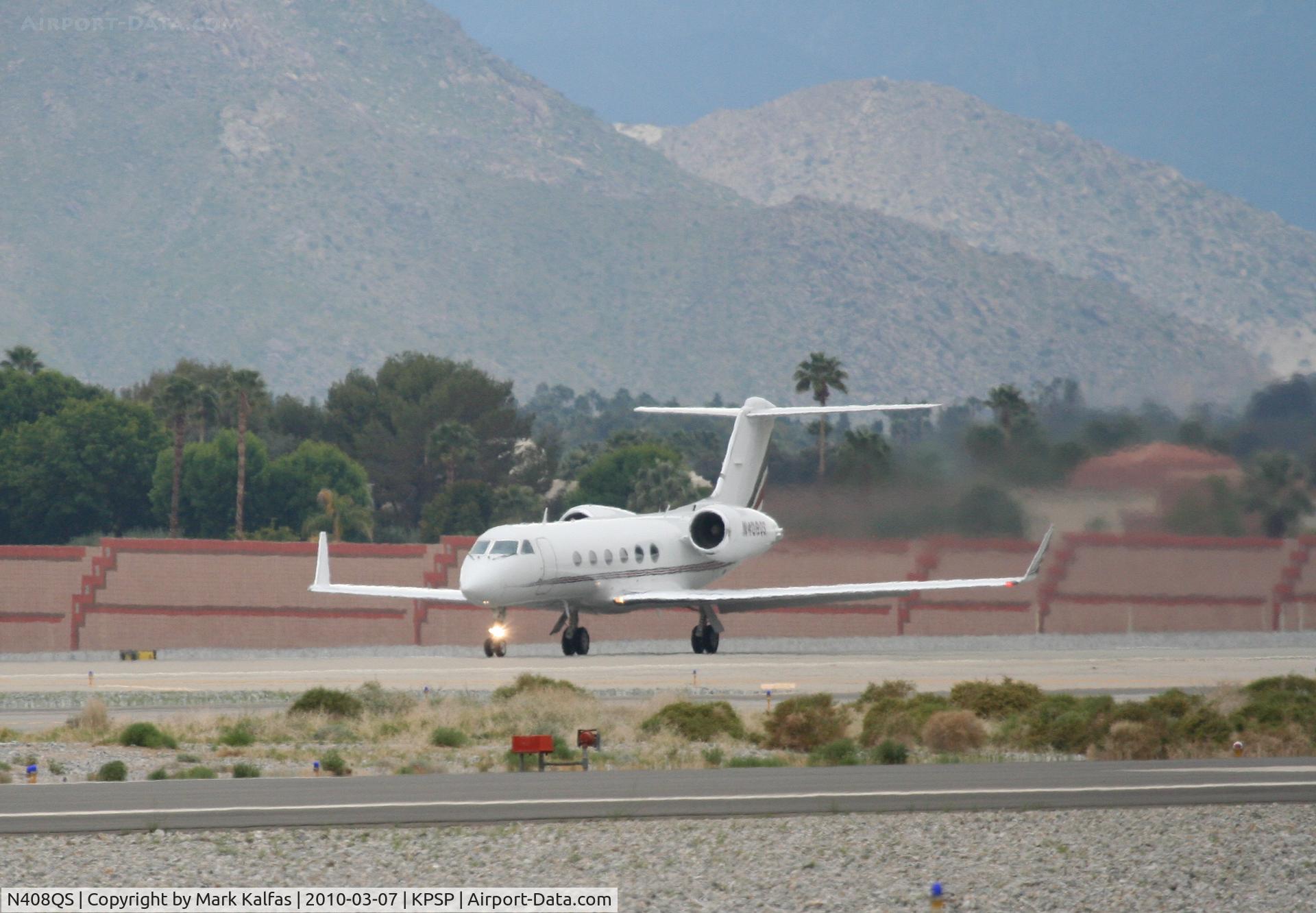 N408QS, 1997 Gulfstream Aerospace G-IV C/N 1308, Net Jets G-IV N408QS RWY 13R departure KPSP to KSMO.