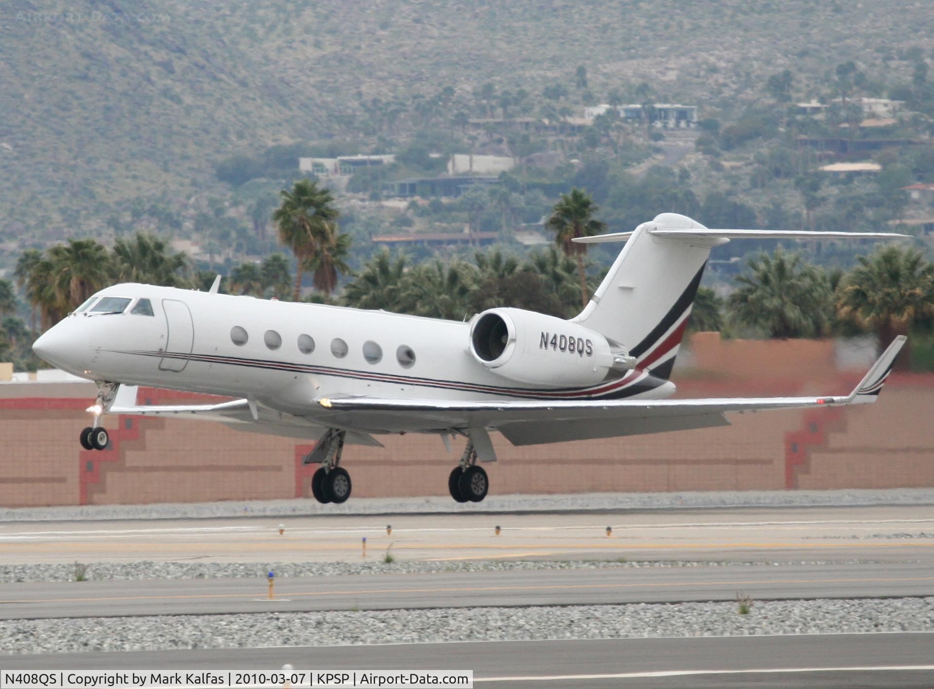 N408QS, 1997 Gulfstream Aerospace G-IV C/N 1308, Net Jets G-IV N408QS RWY 13R departure KPSP to KSMO.