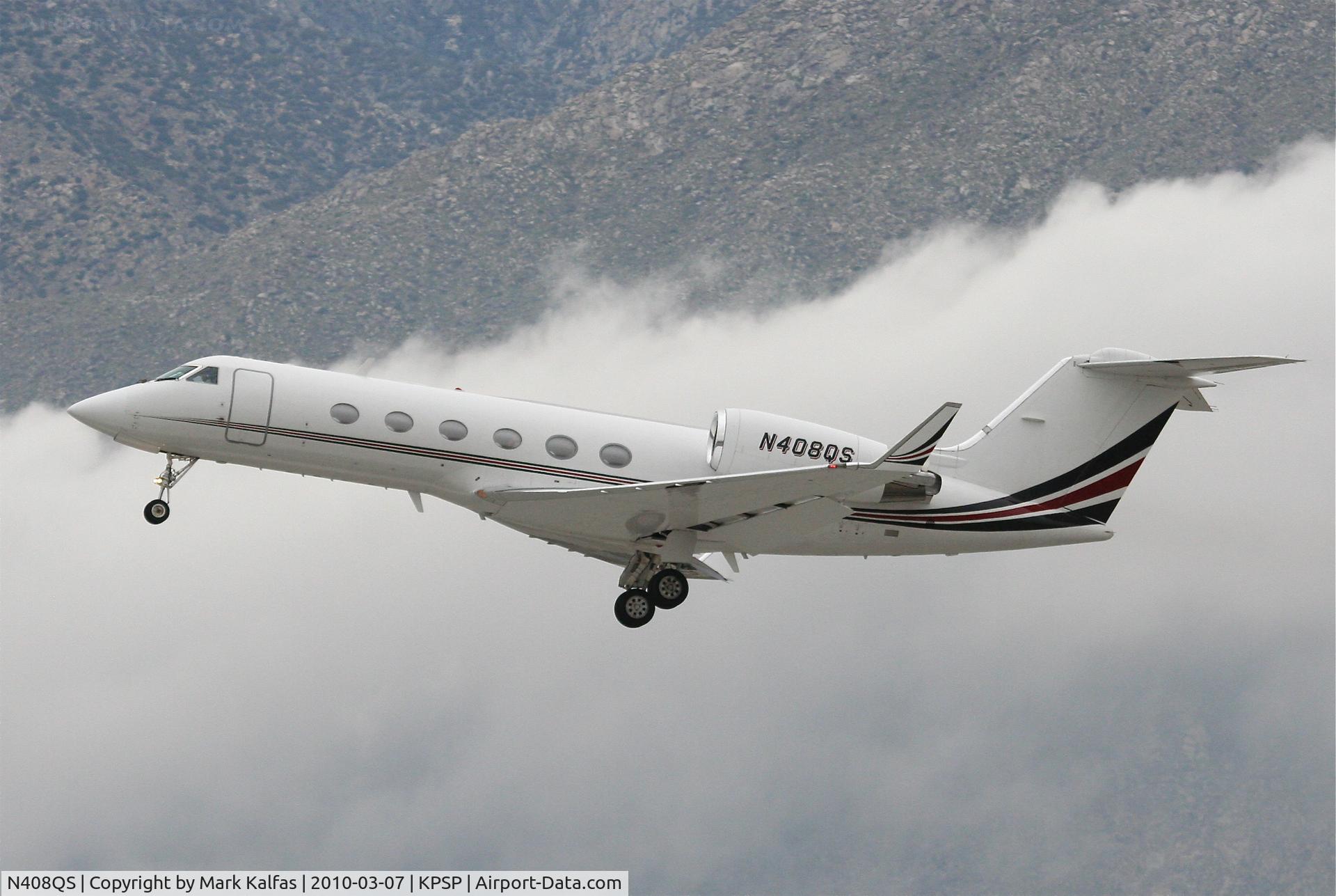 N408QS, 1997 Gulfstream Aerospace G-IV C/N 1308, Net Jets G-IV N408QS RWY 13R departure KPSP to KSMO.