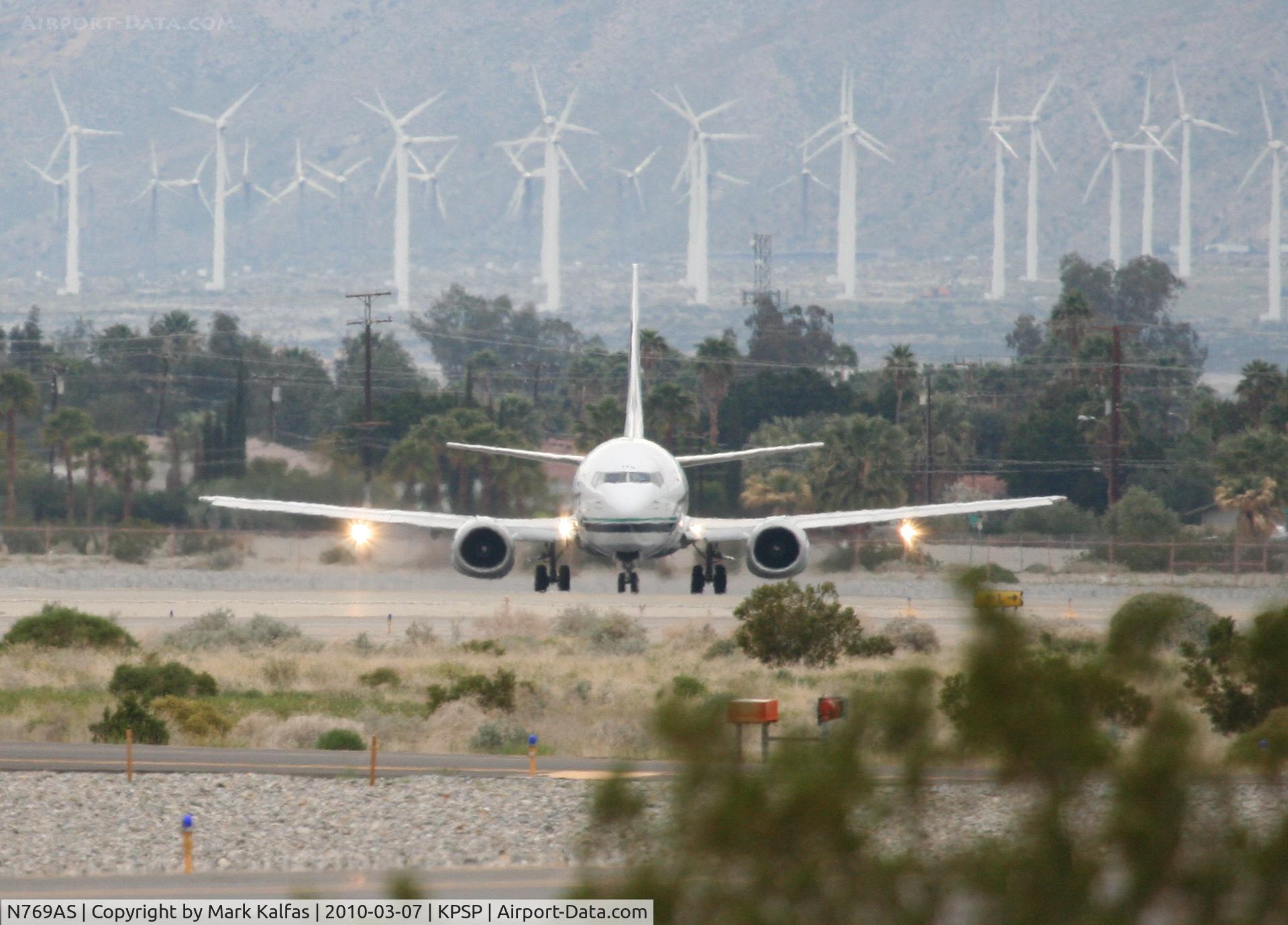 N769AS, 1993 Boeing 737-4Q8 C/N 25103, Alaska Airlines Boeing 737-490, ASA313 to KSFO 13R departure KPSP.