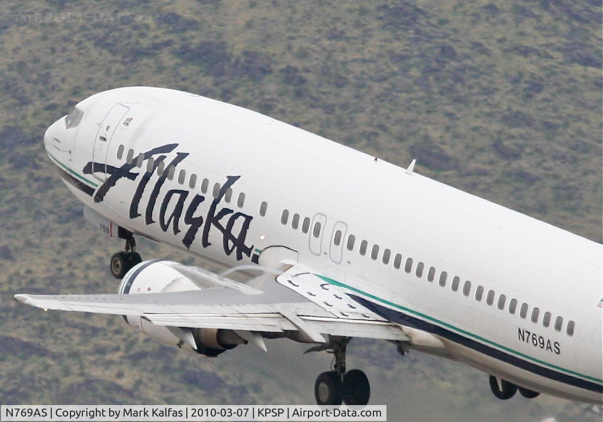 N769AS, 1993 Boeing 737-4Q8 C/N 25103, Alaska Airlines Boeing 737-490, ASA313 to KSFO 13R departure KPSP.