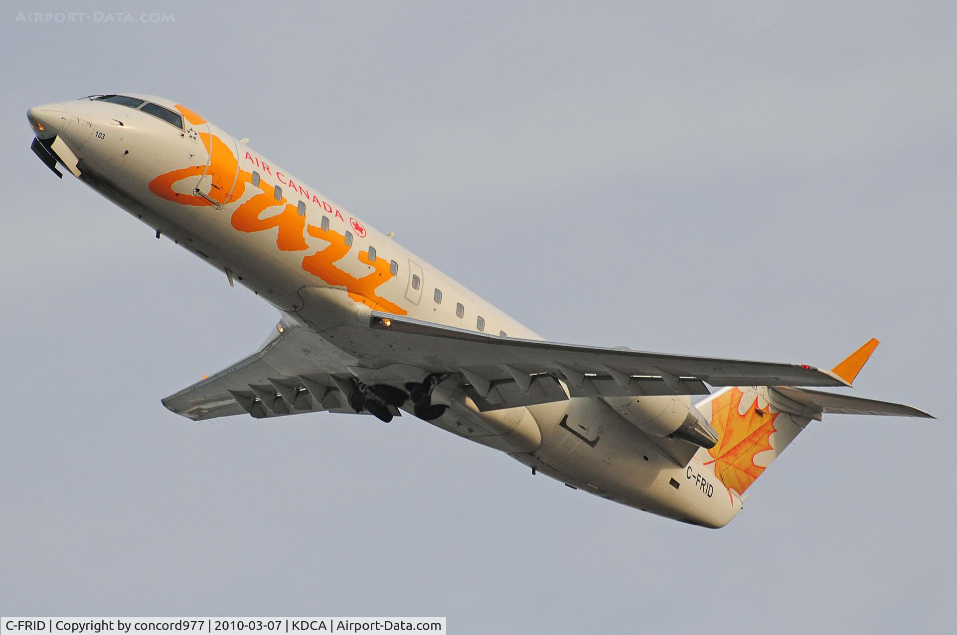 C-FRID, 1994 Canadair CRJ-100ER (CL-600-2B19) C/N 7049, Seen at KDCA on 3/7/2010.