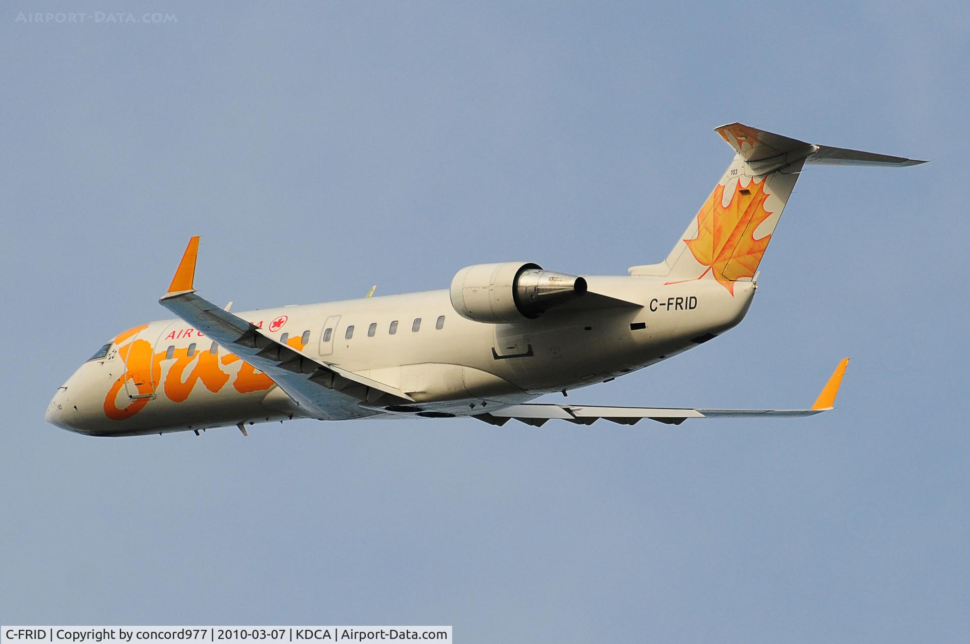 C-FRID, 1994 Canadair CRJ-100ER (CL-600-2B19) C/N 7049, Seen at KDCA on 3/7/2010.