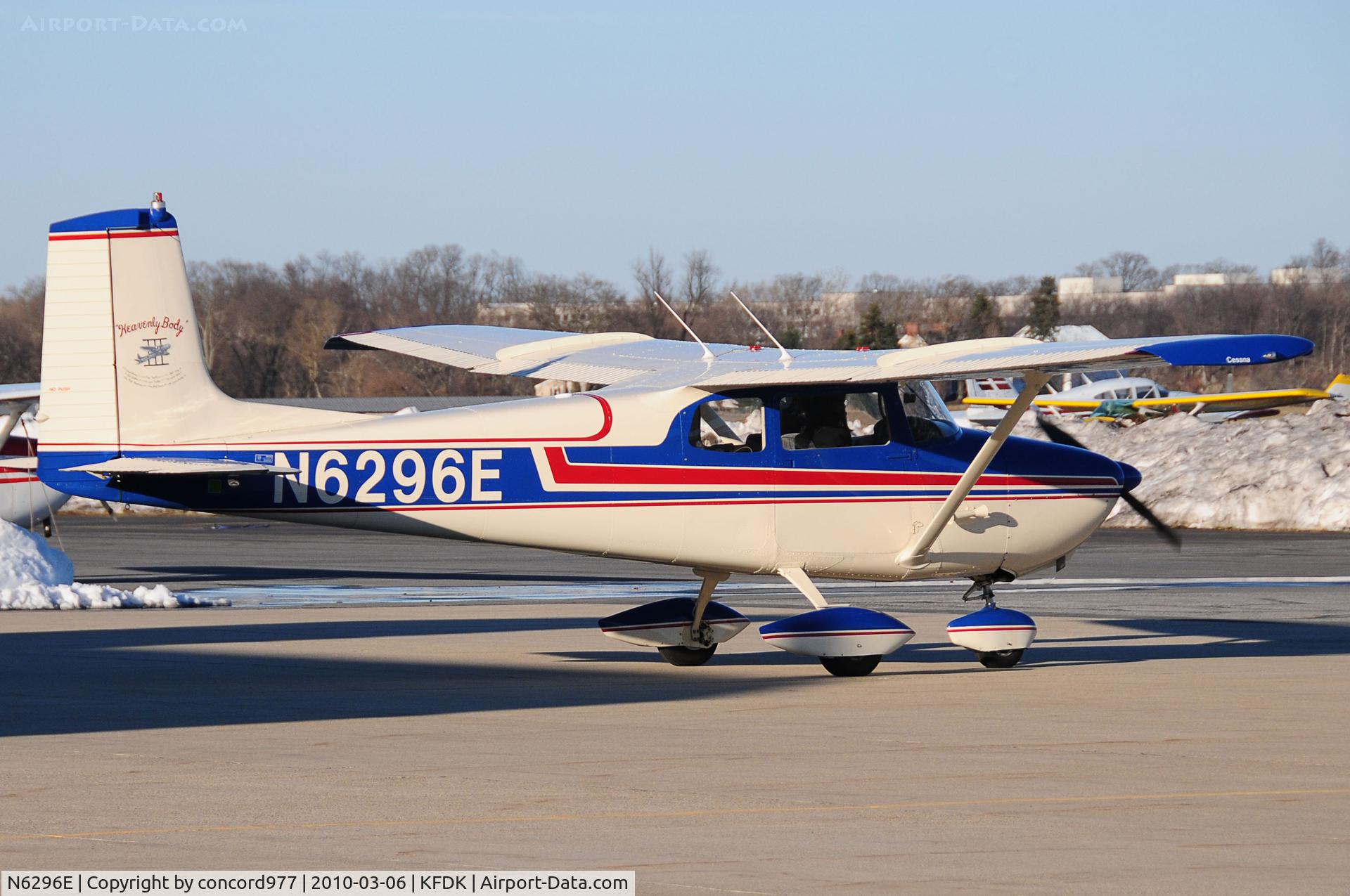 N6296E, 1959 Cessna 172 C/N 46396, Seen at KFDK on 3/6/2010.