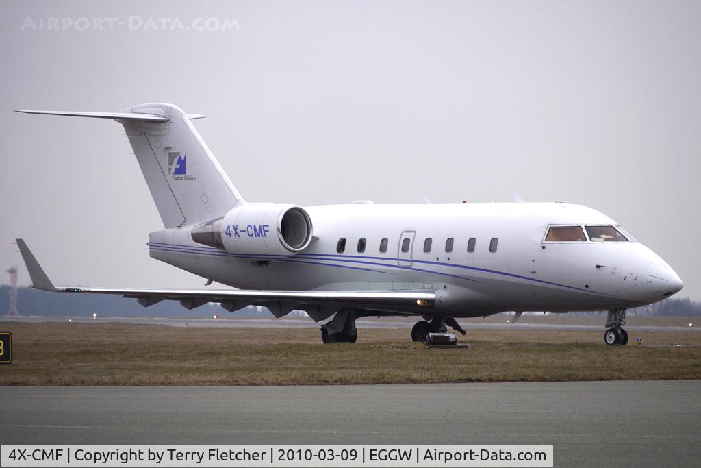 4X-CMF, 2001 Canadair Challenger 604 (CL-600-2B16) C/N 5522, Israeli registered Challenger 604 at Luton