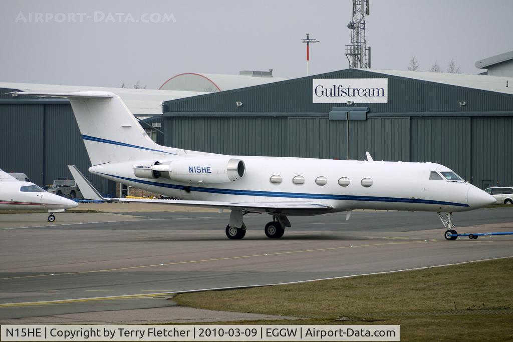 N15HE, 1982 Gulfstream American G-1159A Gulfstream III C/N 369, GUlfstream G1159A at Luton