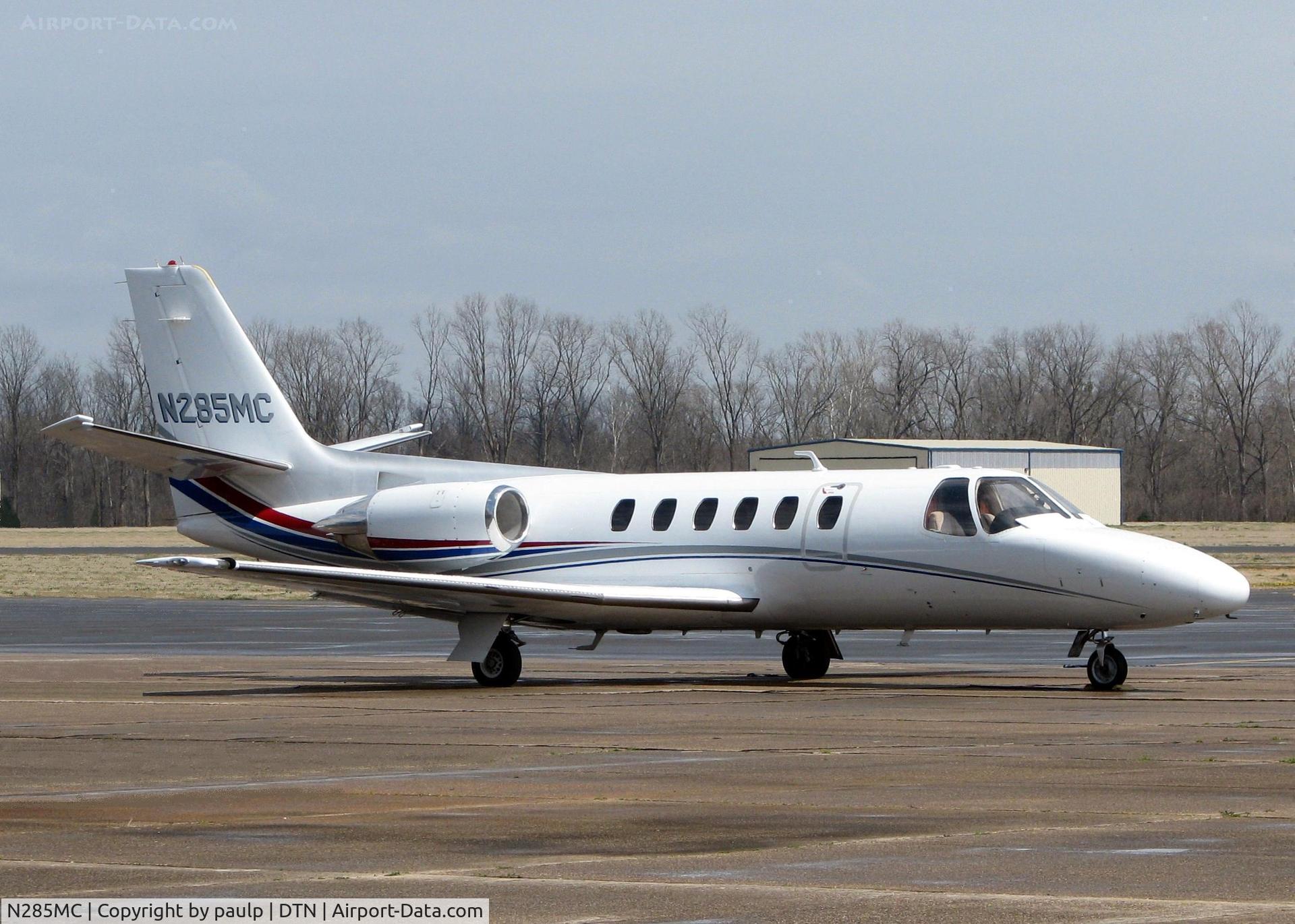 N285MC, 1986 Cessna S550 Citation IIS C/N S550-0102, Parked at Downtown Shreveport.