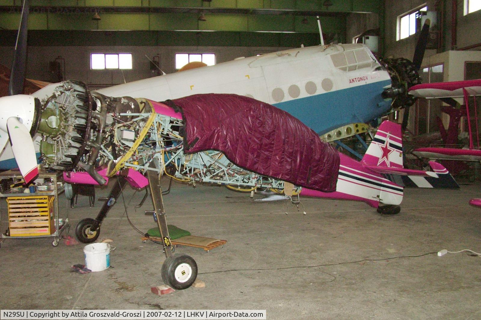 N29SU, Sukhoi Su-29 C/N 72-01, Hungary-Kaposújlak airport hangar