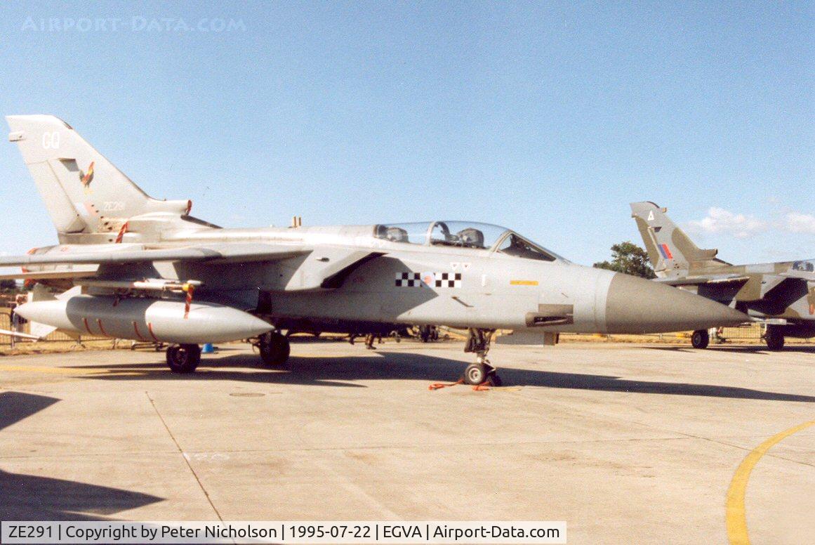 ZE291, 1987 Panavia Tornado F.3 C/N 624/AS037/3278, Another view of the 43 Squadron Tornado F.3 on display at the 1995 Intnl Air Tattoo at RAF Fairford.