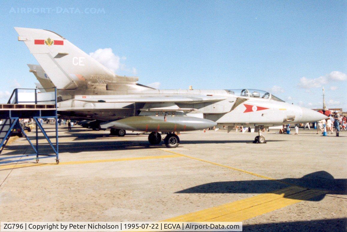 ZG796, 1992 Panavia Tornado F.3 C/N 918/AS144/3459, Tornado F.3, callsign Triplex, of 5 Squadron on display at the 1995 Intnl Air Tattoo at RAF Fairford.