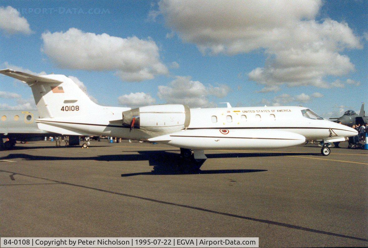 84-0108, 1984 Gates Learjet C-21A C/N 35A-554, Learjet C-21A, callsign Spar 94, of Ramstein AB's 86 Wing on display at the 1995 Intnl Air Tattoo at RAF Fairford.