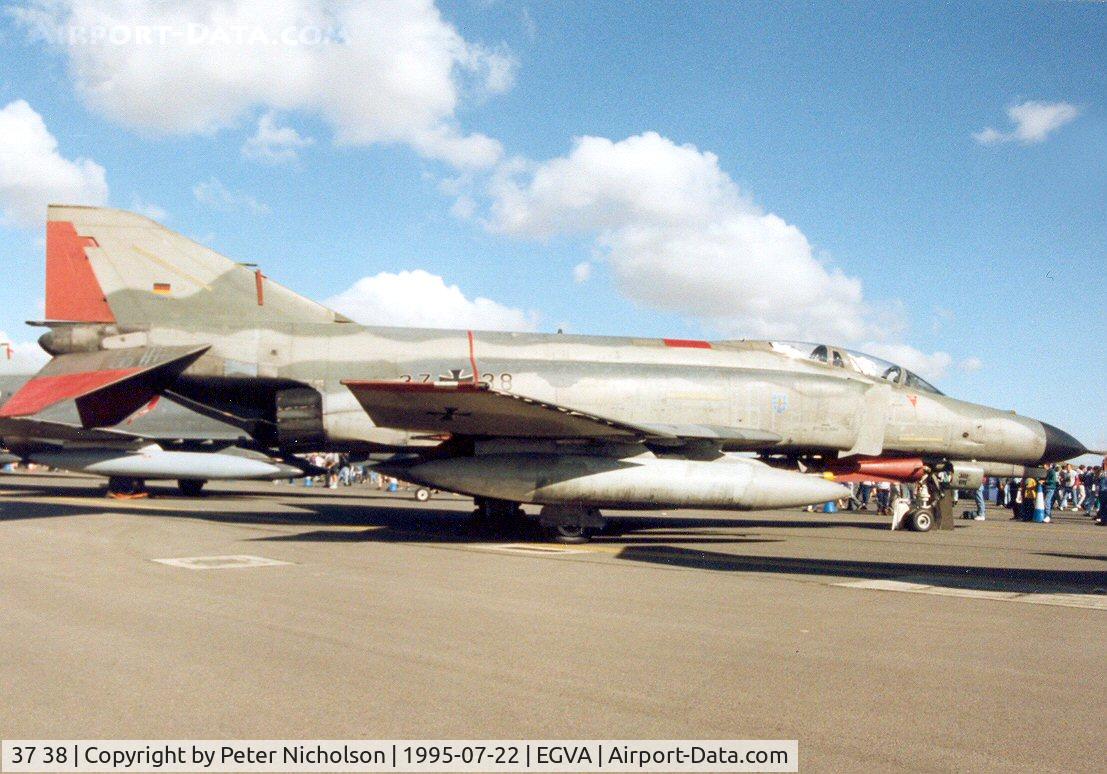 37 38, 1972 McDonnell Douglas F-4F Phantom II C/N 4441, F-4F Phantom, callsign German Air Force 7352, of JG-73 on display at the 1995 Intnl Air Tattoo at RAF Fairford.